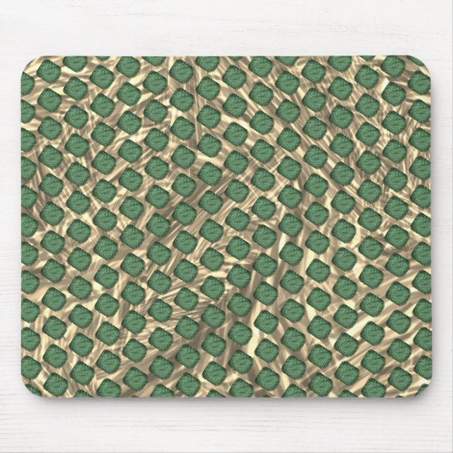 MousePad de PC, quadriculos verdes sobre marrom Musmatta (Framsidan)