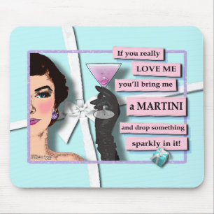 Mousepad - diamanter & Martinis Musmatta