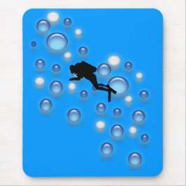 Mousepad - Diver med bubblor Musmatta