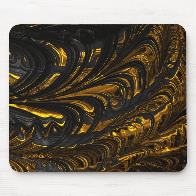Mousepad - F1488 "Black Guld Flow" 1 Musmatta (Framsidan)