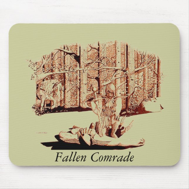 Mousepad - Fallen Kamrade - sepia Musmatta (Framsidan)