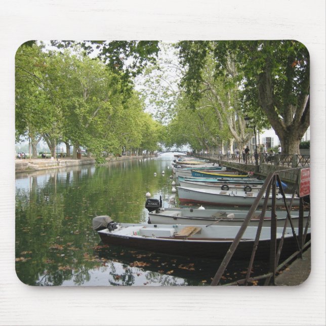 Mousepad: Fartyg kanal, sjö Annecy, frankrike Musmatta (Framsidan)