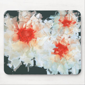 Mousepad Flowers White Black Cubist Musmatta