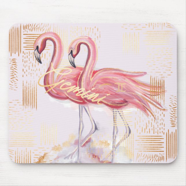 Mousepad för Artistry för GeminiZodiacakvarell Musmatta (Framsidan)