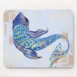 Mousepad för Artistry för Pisces Zodiacakvarell Musmatta