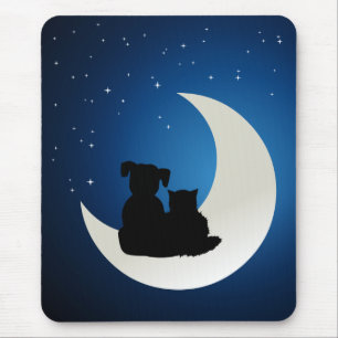 Mousepad för bästa vän katt och hund musmatta
