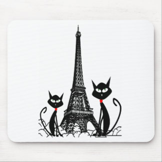 mousepad för eiffel tornkatter musmatta