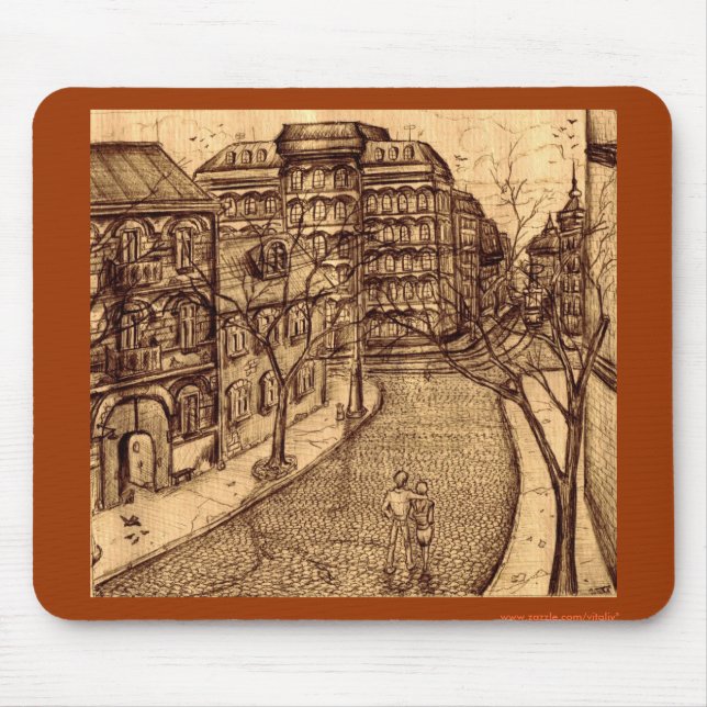 Mousepad för grafik för Odessa stad stads- Musmatta (Framsidan)