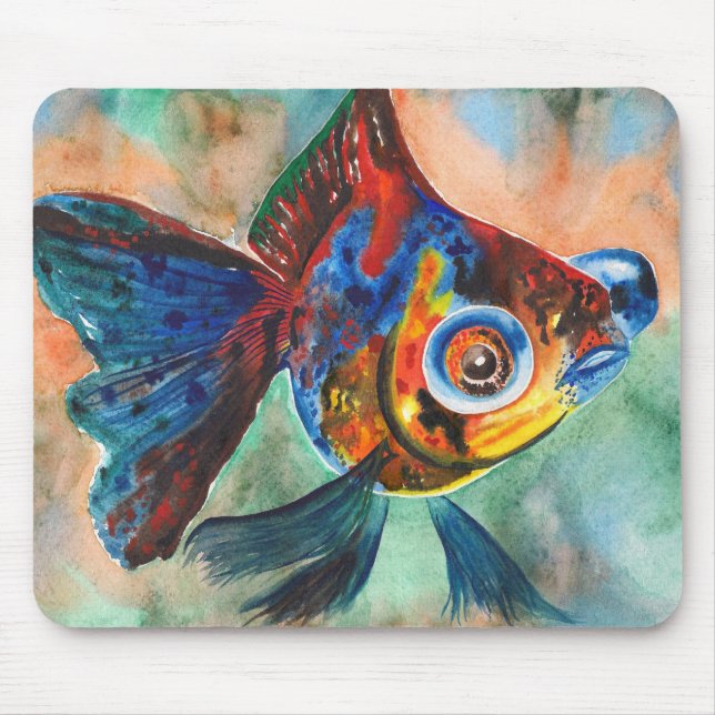 Mousepad för guldfisk för Calicoteleskopöga Musmatta (Framsidan)
