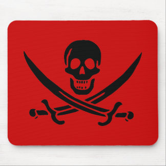 Mousepad för jackRackham svart skalle Musmatta