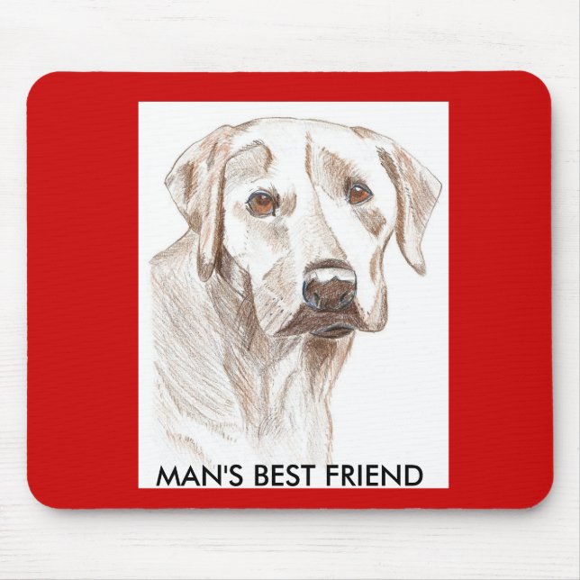 Mousepad för Labrador valpälskare Musmatta (Framsidan)