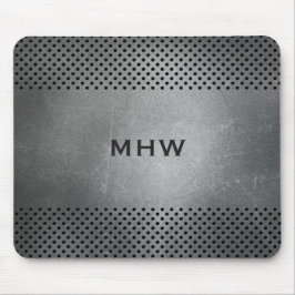 Mousepad för monogram för Fauxmetall beställnings- Musmatta