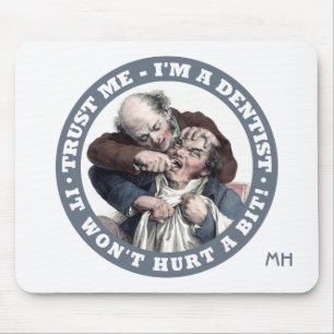 Mousepad för monogram för TANDLÄKAREhumor Musmatta