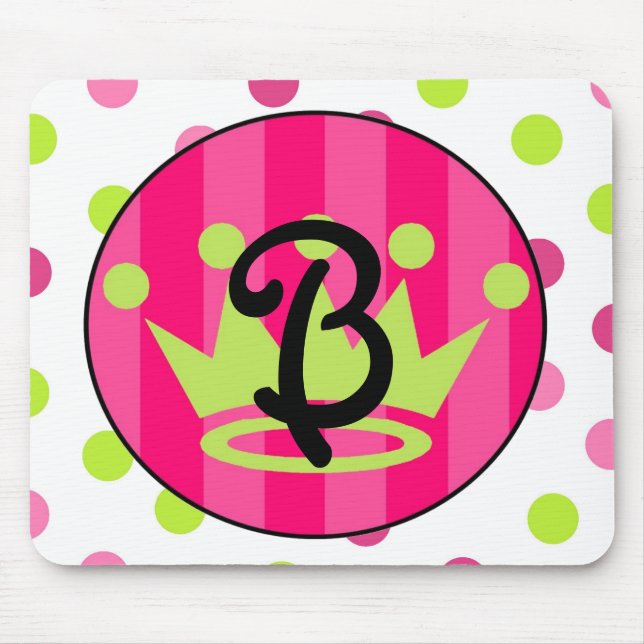 Mousepad för Princess Monogram Musmatta (Framsidan)