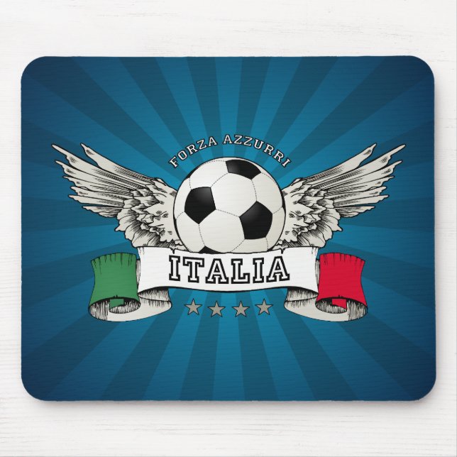 Mousepad för supporter för italienfotbolllandslag musmatta (Framsidan)
