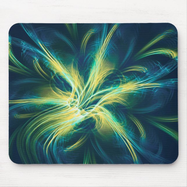 Mousepad Fractal Flower Blue Palette Musmatta (Framsidan)