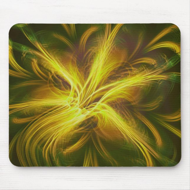 Mousepad Fractal Flower Gult Palette Musmatta (Framsidan)