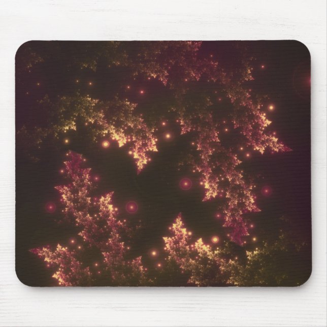 Mousepad Fractal Löv Red Glow Musmatta (Framsidan)