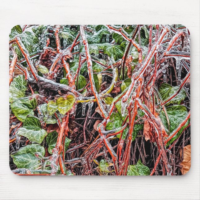 Mousepad Freeating Rain on Grönt Ivy Vines Musmatta (Framsidan)