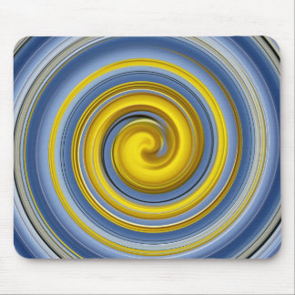Mousepad gelb-blaue Spirale Musmatta