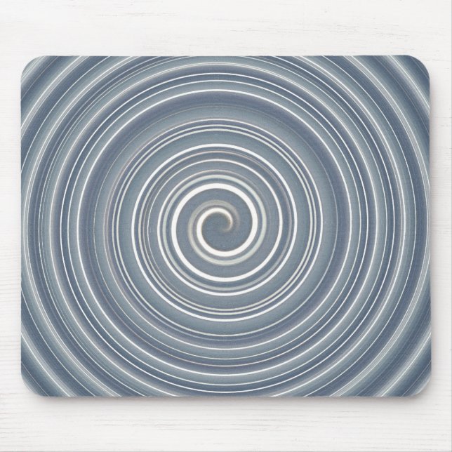Mousepad grau-weisse Spirale Musmatta (Framsidan)