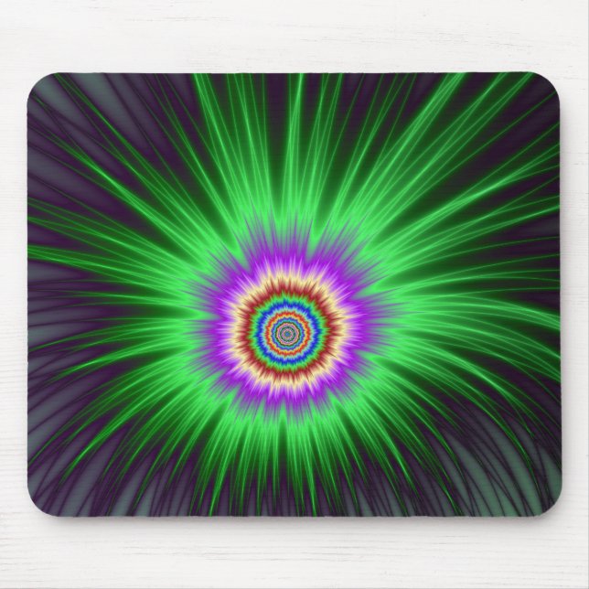 Mousepad Grönt Star Burst Musmatta (Framsidan)