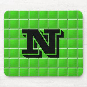 Mousepad - Grönt Tiles with Brev Musmatta