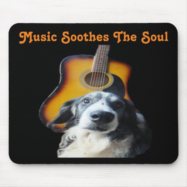 Mousepad Guitar Hund Musmatta (Framsidan)