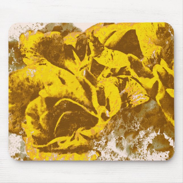 Mousepad Gul ros Watercolor Musmatta (Framsidan)