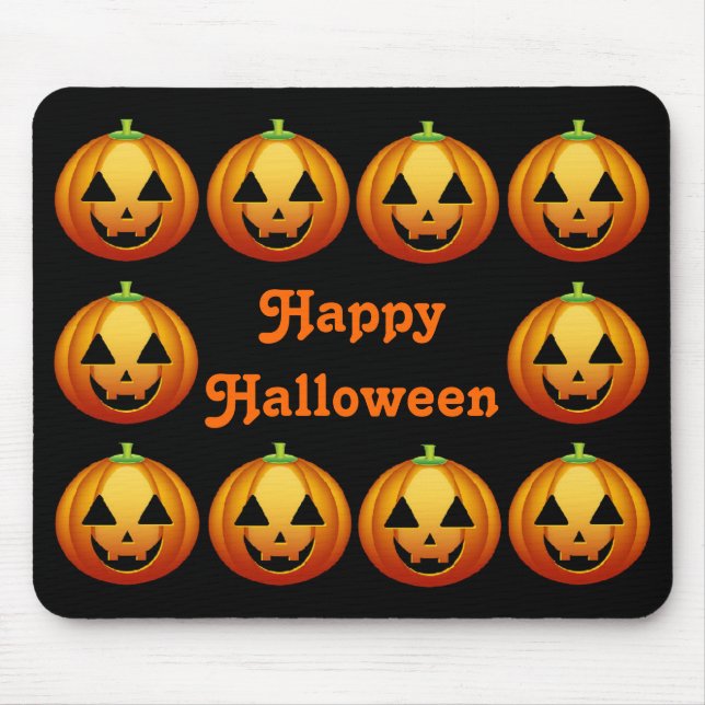 Mousepad Happy halloween Pumpkins Musmatta (Framsidan)