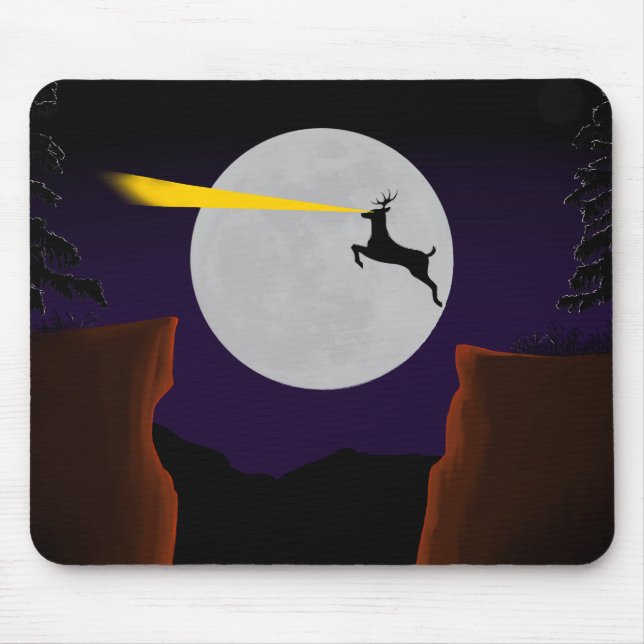 Mousepad hjort hopping musmatta (Framsidan)