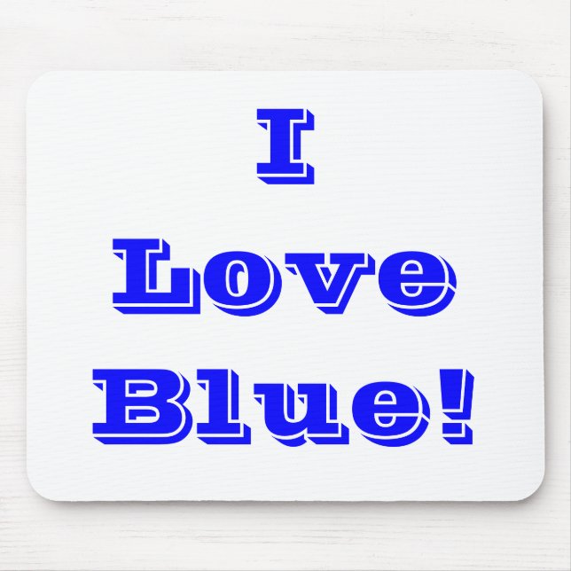 Mousepad I Kärlek Blue Musmatta (Framsidan)