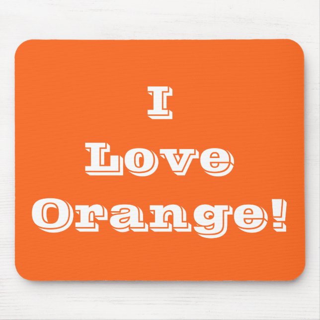 Mousepad I Kärlek Orange Musmatta (Framsidan)