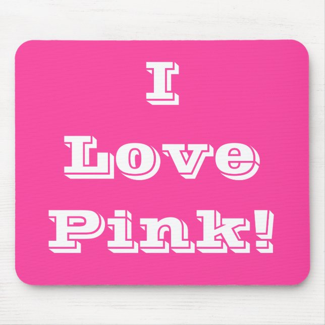 Mousepad I Kärlek Rosa Musmatta (Framsidan)