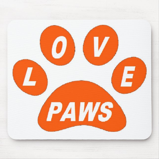 Mousepad Kärlek Tassar om Tassar Orange Musmatta (Framsidan)