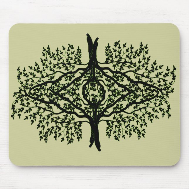 Mousepad - Leafy Kaleidoscopic Scene Musmatta (Framsidan)