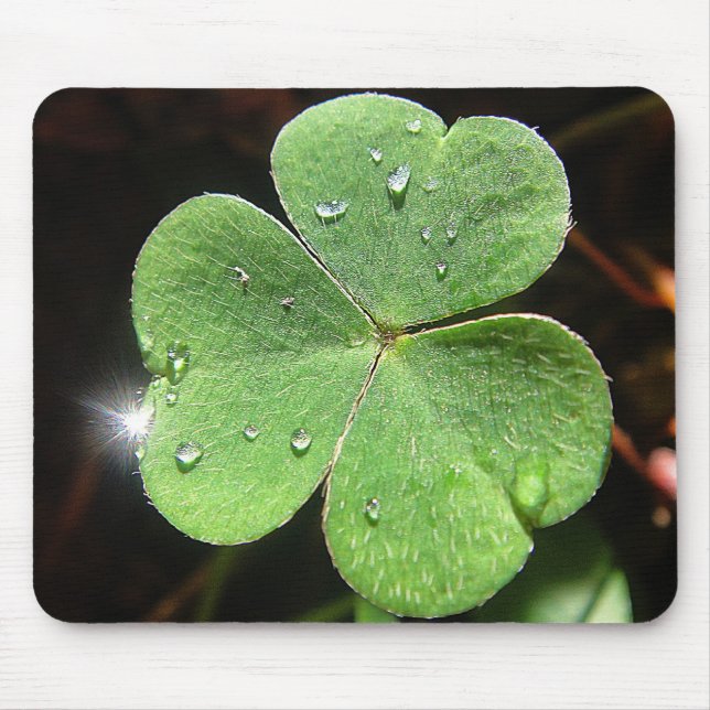 Mousepad leuchtendes Kleeblatt Musmatta (Framsidan)