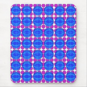 Mousepad - Lila- och blåpunkter Musmatta