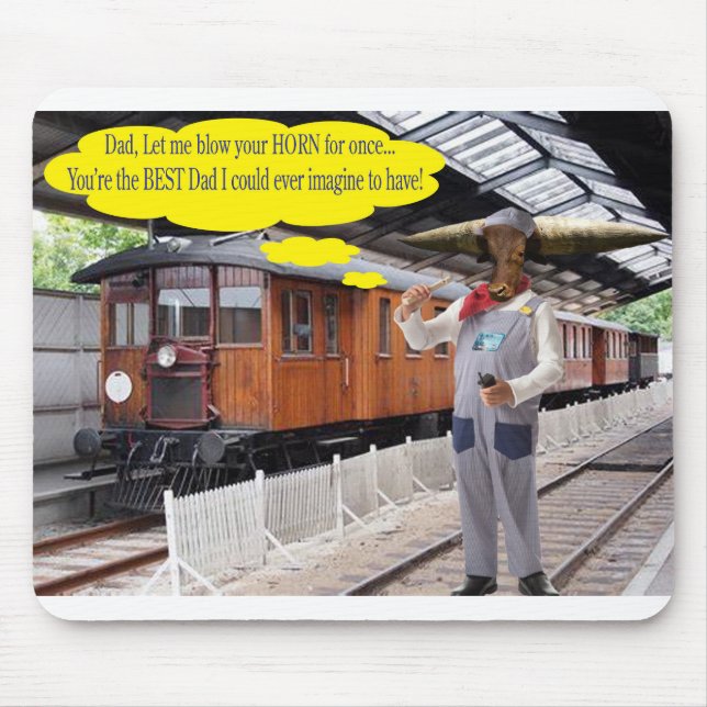 Mousepad. Lycklig Fars dag, ko/ledare Musmatta (Framsidan)