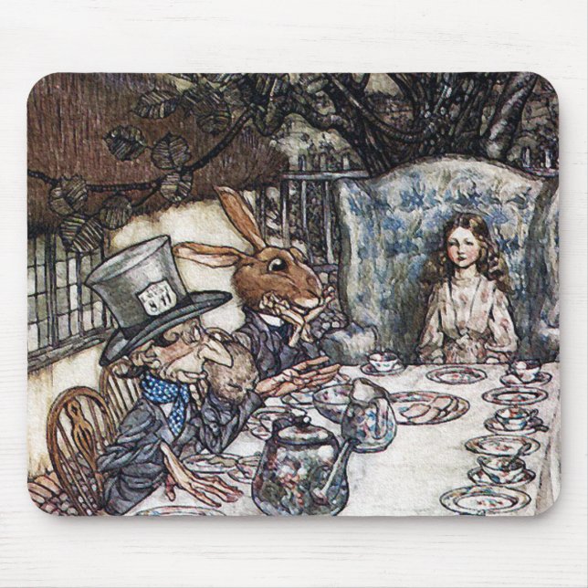 Mousepad: Mad Hatter Tea Party - Rackham Musmatta (Framsidan)