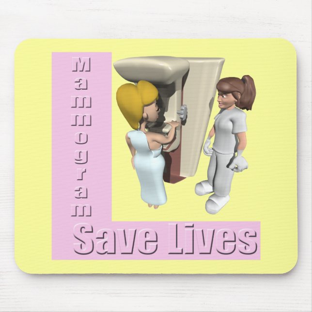 Mousepad - Mammogrambröstcancer Musmatta (Framsidan)