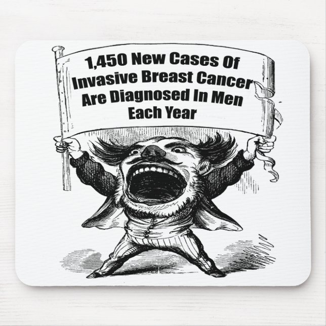 Mousepad - manar bröstcancer musmatta (Framsidan)