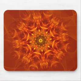 Mousepad Mandala Sunlight Orange Mönster Musmatta