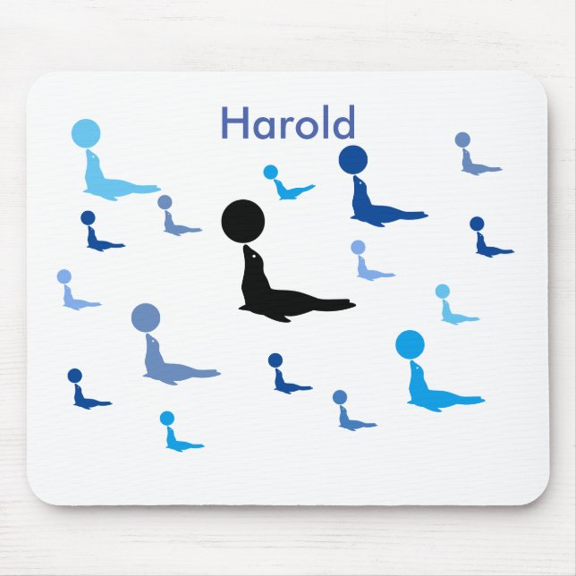 Mousepad - Många Circus Sälar med Namn Musmatta (Framsidan)