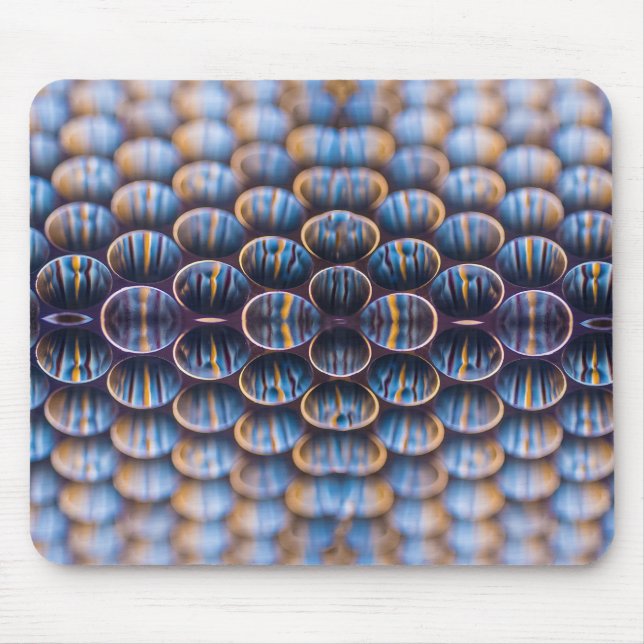 Mousepad med Abstrakt Futuristiska Honeycomb Image Musmatta (Framsidan)
