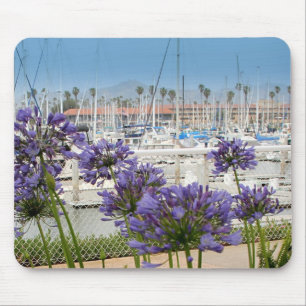 Mousepad med blåttAgapanthusblommor Musmatta