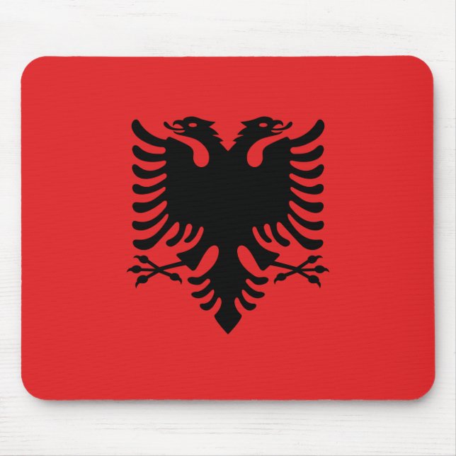 Mousepad med Flagga av Albanien Musmatta (Framsidan)