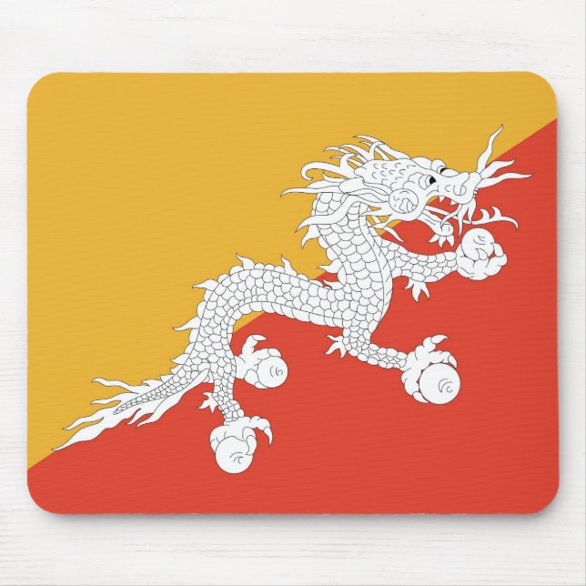 Mousepad med Flagga av Bhutan Musmatta (Framsidan)