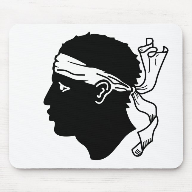 Mousepad med Flagga av Korsika, Frankrike Musmatta (Framsidan)