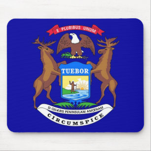 Mousepad med Flagga av Michiganstaten - USA Musmatta
